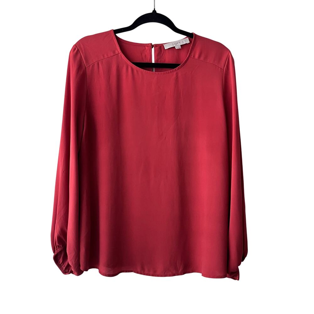 Loft Women’s Long Bell Sleeve Pullover Blouse Top Size M‎
